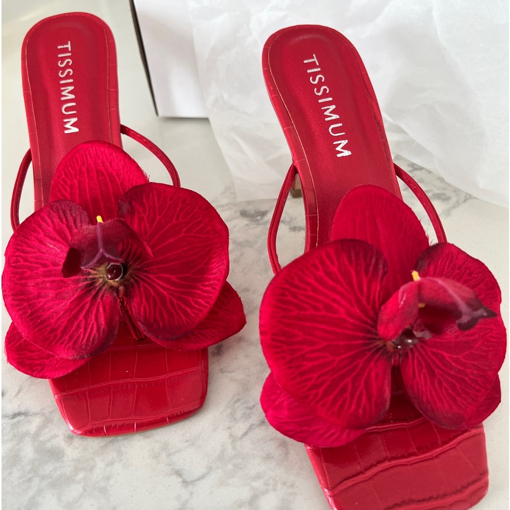 SOLD - Tissimum Red Orchid Heels